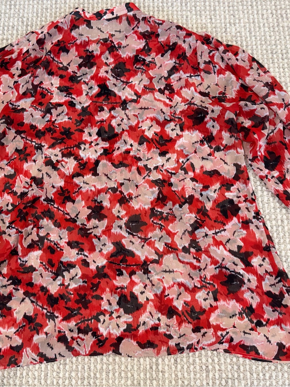 Reiss Provence Red Ikat Print B Red Size US 6